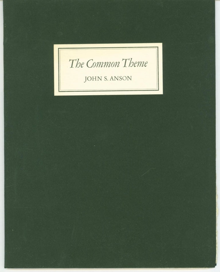 Item #297001 The Common Theme. John S. Wesley B. Tanner Anson.