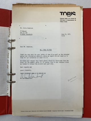 Face to Face (movie) (binder of publicist Ernie Anderson)