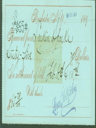 Item #298296 receipt. Louis Holtz, Sons. Larkin Sparks