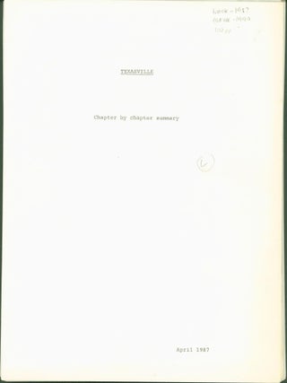 Item #298416 Texasville (chapter by chapter summary). Larry McMurtry
