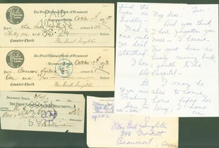 Item #298852 The First National Bank of Beaumont (Texas) (4 cancelled checks). The First National...