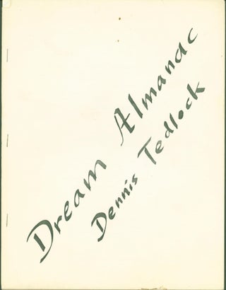 Item #298946 Dream Almanac. Dennis Tedlock