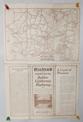 Item #299933 Pulvers Official Automobile Road Map Dalles-California Highway. Edw. W. Pulvers