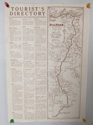Pulvers Official Automobile Road Map Dalles-California Highway