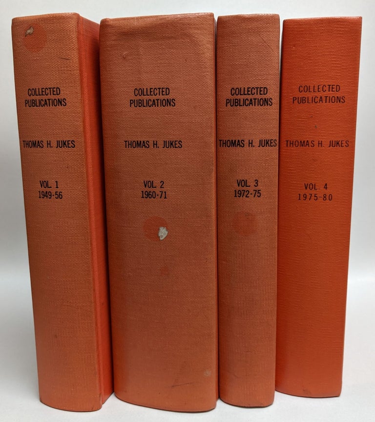 Item #300498 Collected Publications (4 volumes). Thomas H. Jukes.