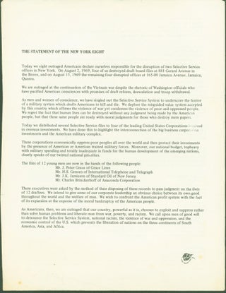 Item #300723 The Statement of the New York Eight