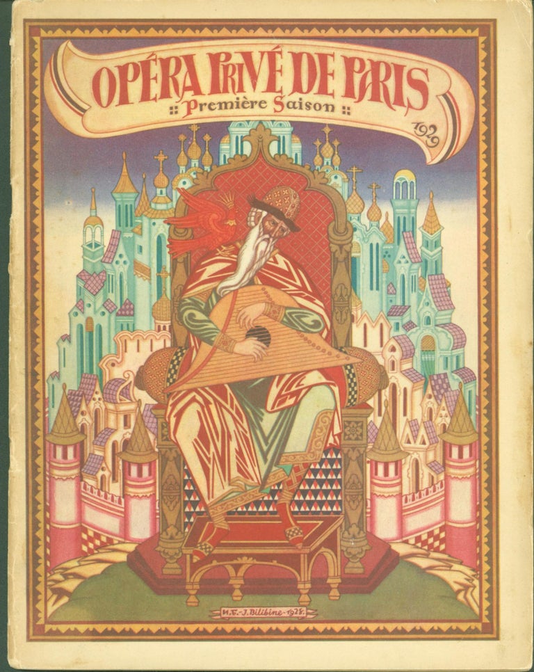 Item #303280 Opera Prive de Paris: Premiere Saison 1929. Rimsky-Korsakoff . N. E.-J Bilibin, music, cover illustration.