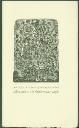 Item #304093 The Plantin Press: Catalogue of a Selective Exhibition of Printing By Saul & Lillian...