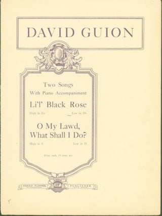 Item #305240 Li'l' Black Rose (sheet music). David . Marie Wardell Guion, music, lyrics
