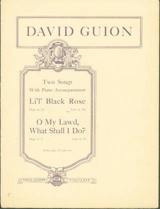 Item #305240 Li'l' Black Rose (sheet music). David . Marie Wardell Guion, music, lyrics
