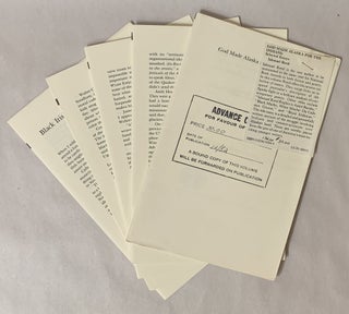 Item #306511 God Made Alaska for the Indians: Selected Essays (Uncorrected proofs). Ishmael Reed