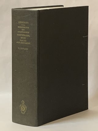 Item #320359 Wilhelm Gesenius' Hebraisches und Aramaisches Handworterbuch uber Alte Testament....