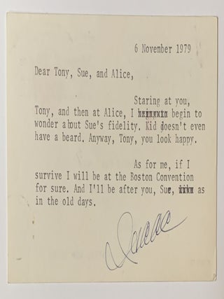 Item #325932 Typed Letter, Signed (TLS). Isaac Asimov