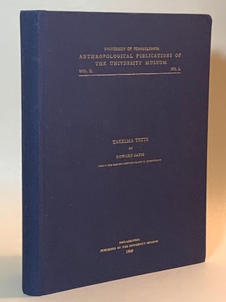 Item #368418 Takelma Texts (University of Pennsylvania Museum Anthropological Publications,...