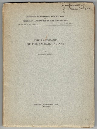 Item #430427 Language of the Salinan Indians (University of California Publications in American...