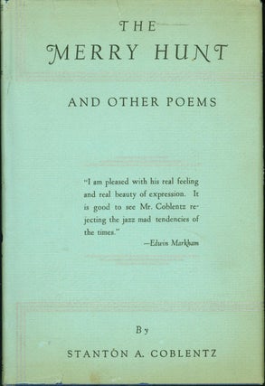 Item #51514 The Merry Hunt and Other Poems. Stanton A. Coblentz