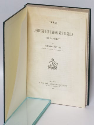 Item #52178 Essai sur l'origene des exposants casuels en Sanscrit. Alfred Dutens