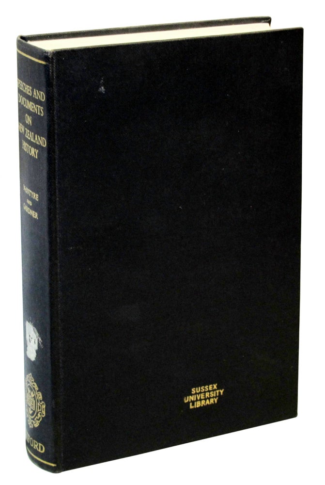 Item #77366 Speeches and Documents in New Zealand History. W. David McIntyre, W. J. Gardner.