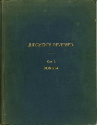 Item #80905 Judgments Reversed. Case I. Borgia. C. G. K
