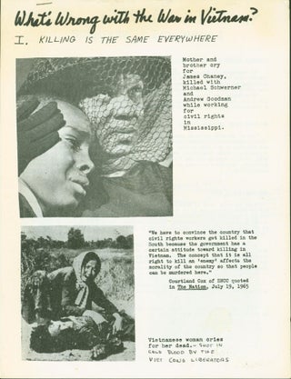 Item #93637 What's Wrong with the War in Vietnam? Donna Allen, Al Uhrie